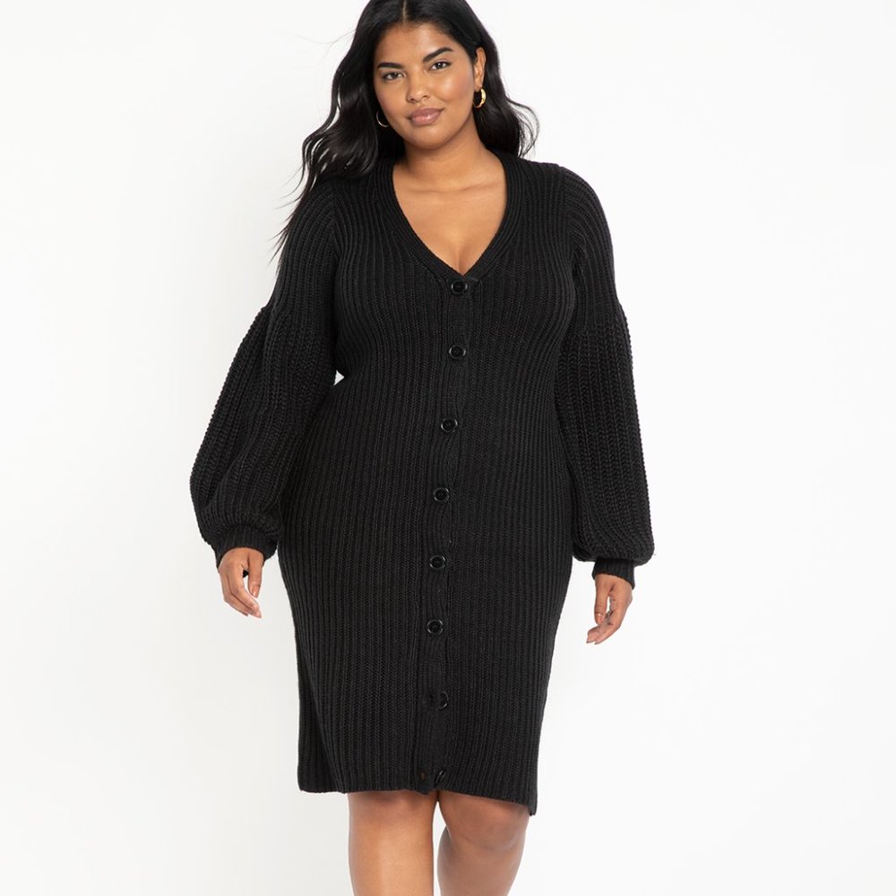 Eloquii Cardigan Sweater Dress